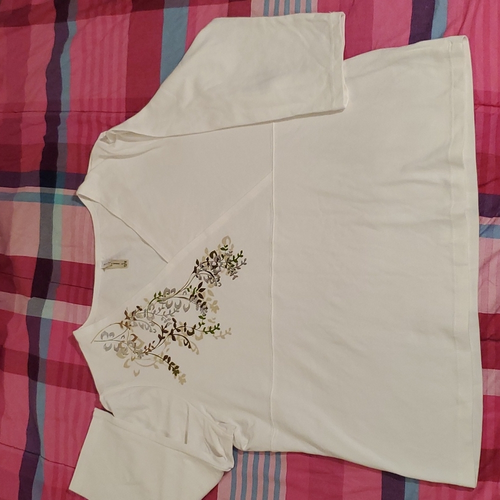 🍹10 for$20 Women's White Stag L (12/14) 3/4th Sleeve Shirt